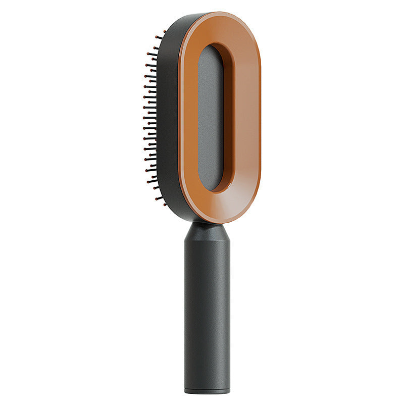 Self Cleaning Hair Brush for Women - One-Key Cleaning, Airbag Massage Scalp Comb, Anti-Static Hairbrush