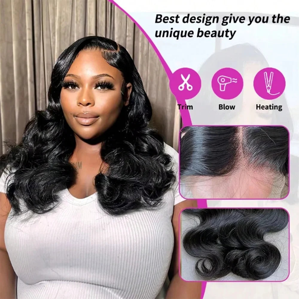 Body Wave Bob Wig 13x4 Lace Front Human Hair 100% Brazilian Remy Hair Pre Plucked with Baby Hair 250 Density