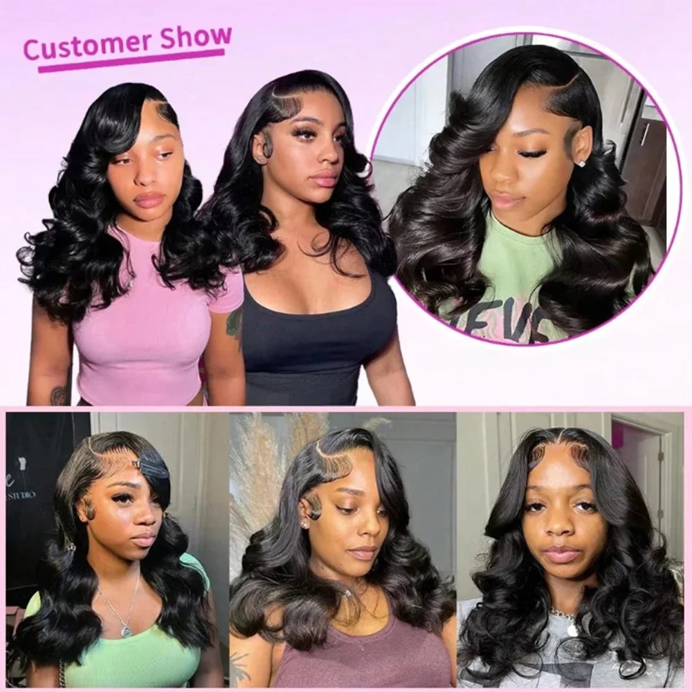 Body Wave Bob Wig 13x4 Lace Front Human Hair 100% Brazilian Remy Hair Pre Plucked with Baby Hair 250 Density