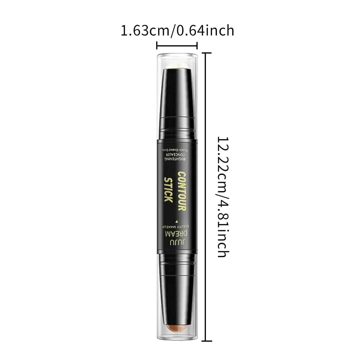 Foundation and Concealer Contour Stick - Long-Lasting Dual-Ended Contour Stick for Dark Circle Correction