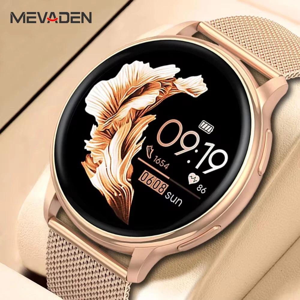 Bluetooth Smart Watch for Women - MEVADEN Custom Dial Fashion Smartwatch Y22 for Android & iOS, Sport Fitness & Health Tracker - Allurra Store