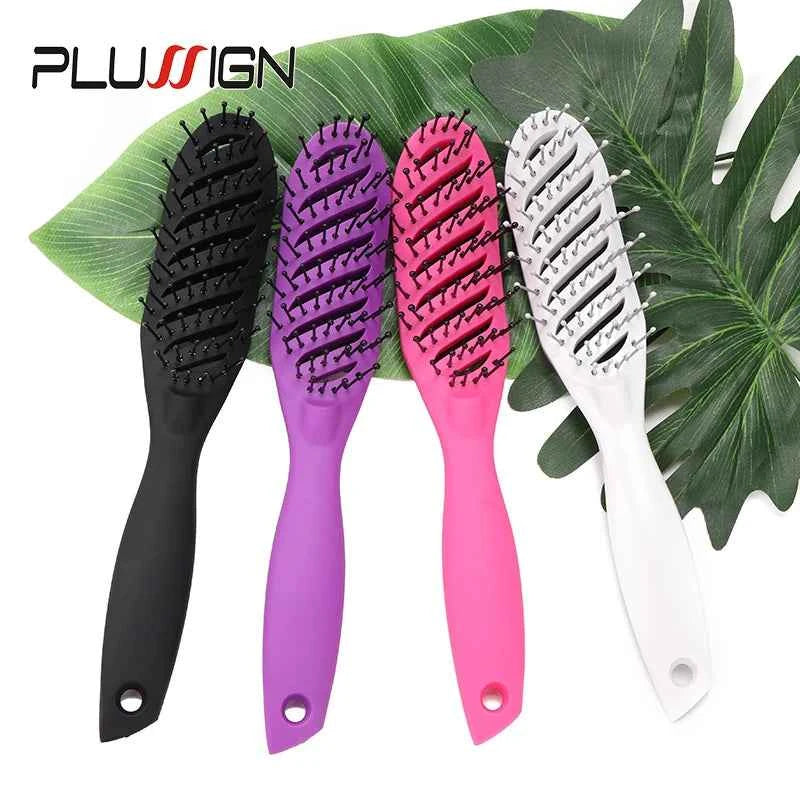 Styling Curly Hair Detangling Brush - Salon Massager Comb Brush with Anti-Static Curved Vent for Scalp Massage and Drying