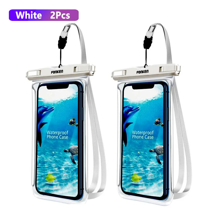 Waterproof Phone Case for Underwater Adventures, Snow, and Rainforest - Large Mobile Phone Transparent Dry Bag Pouch