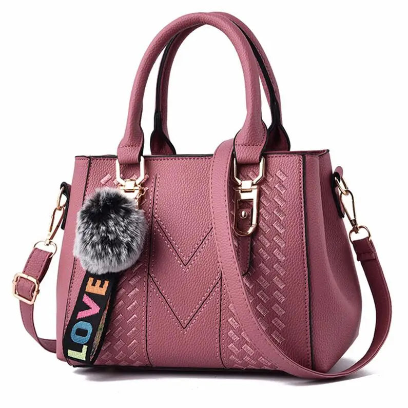 Stylish Leather Handbags for Women - with Hair Ball - Elevate Your Fashion Game - Allurra Store