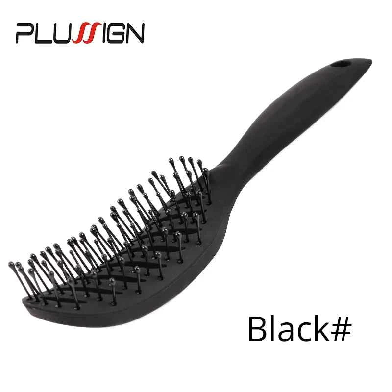 Styling Curly Hair Detangling Brush - Salon Massager Comb Brush with Anti-Static Curved Vent for Scalp Massage and Drying