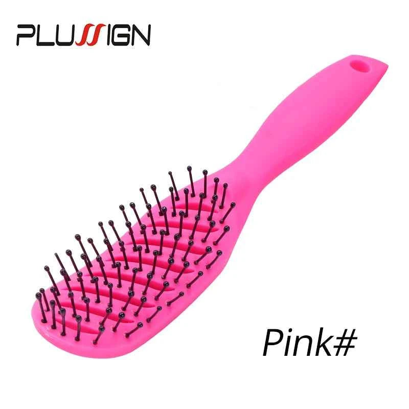 Styling Curly Hair Detangling Brush - Salon Massager Comb Brush with Anti-Static Curved Vent for Scalp Massage and Drying