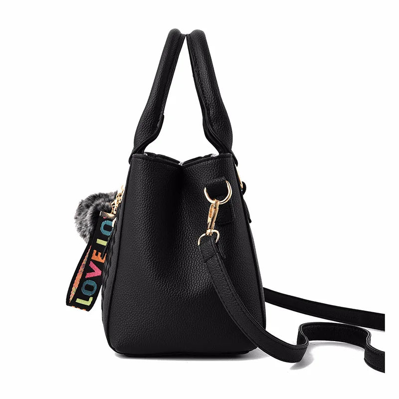 Stylish Leather Handbags for Women - with Hair Ball - Elevate Your Fashion Game - Allurra Store