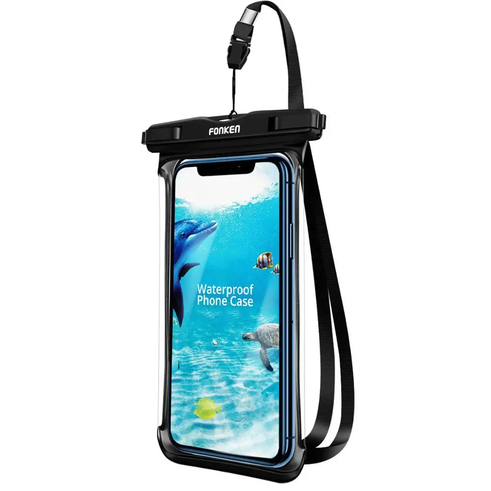 Waterproof Phone Case for Underwater Adventures, Snow, and Rainforest - Large Mobile Phone Transparent Dry Bag Pouch