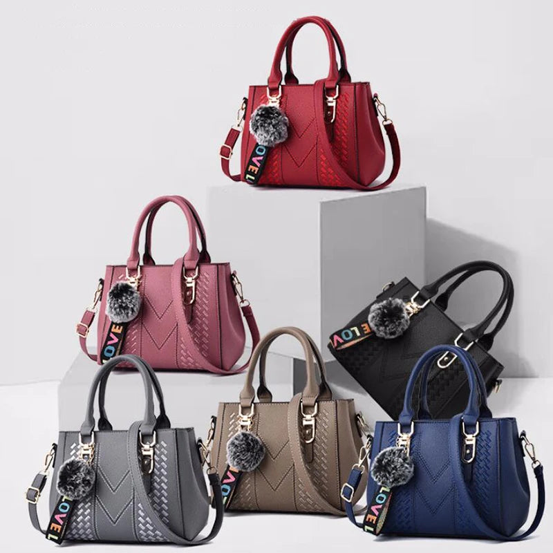 Stylish Leather Handbags for Women - with Hair Ball - Elevate Your Fashion Game - Allurra Store