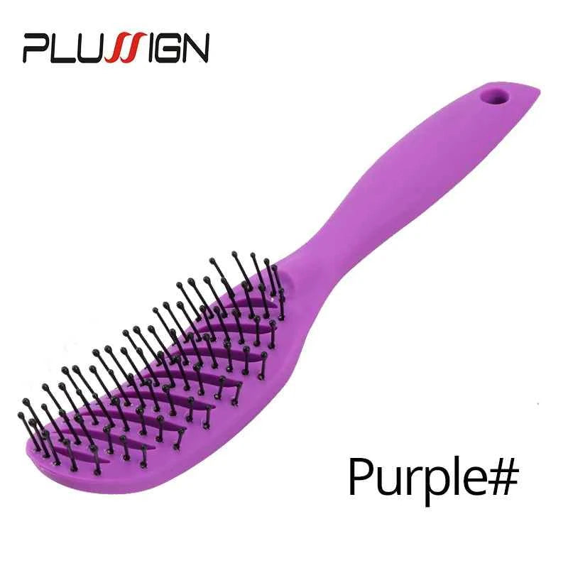 Styling Curly Hair Detangling Brush - Salon Massager Comb Brush with Anti-Static Curved Vent for Scalp Massage and Drying