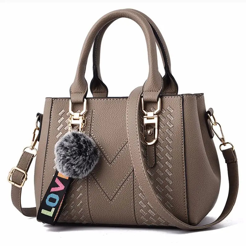 Stylish Leather Handbags for Women - with Hair Ball - Elevate Your Fashion Game - Allurra Store
