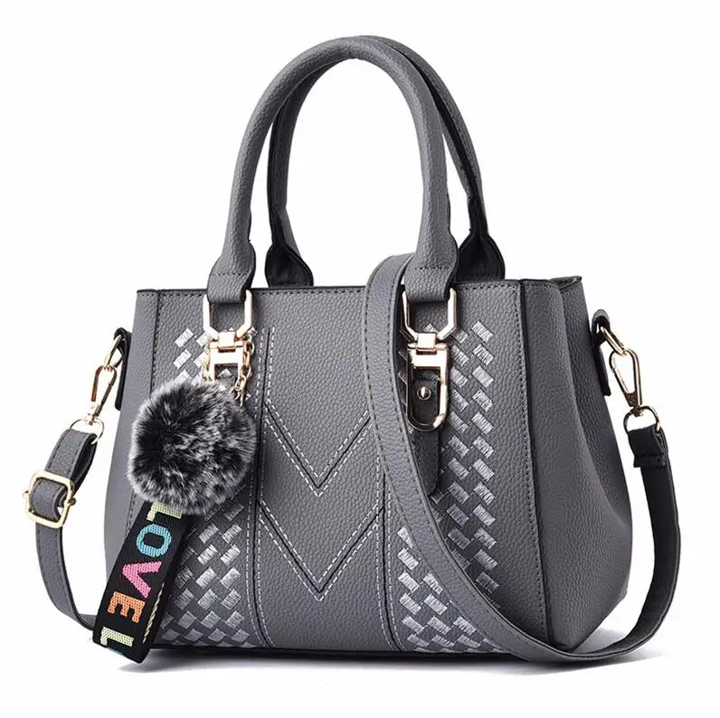 Stylish Leather Handbags for Women - with Hair Ball - Elevate Your Fashion Game - Allurra Store