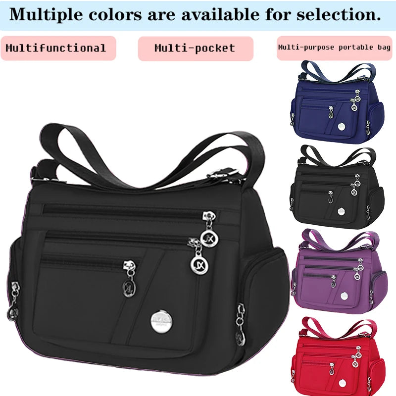 Nylon Fabric Ladies' Handbag - New Style Multi-Compartment Oxford Cloth Crossbody Travel Bag with Shoulder Strap
