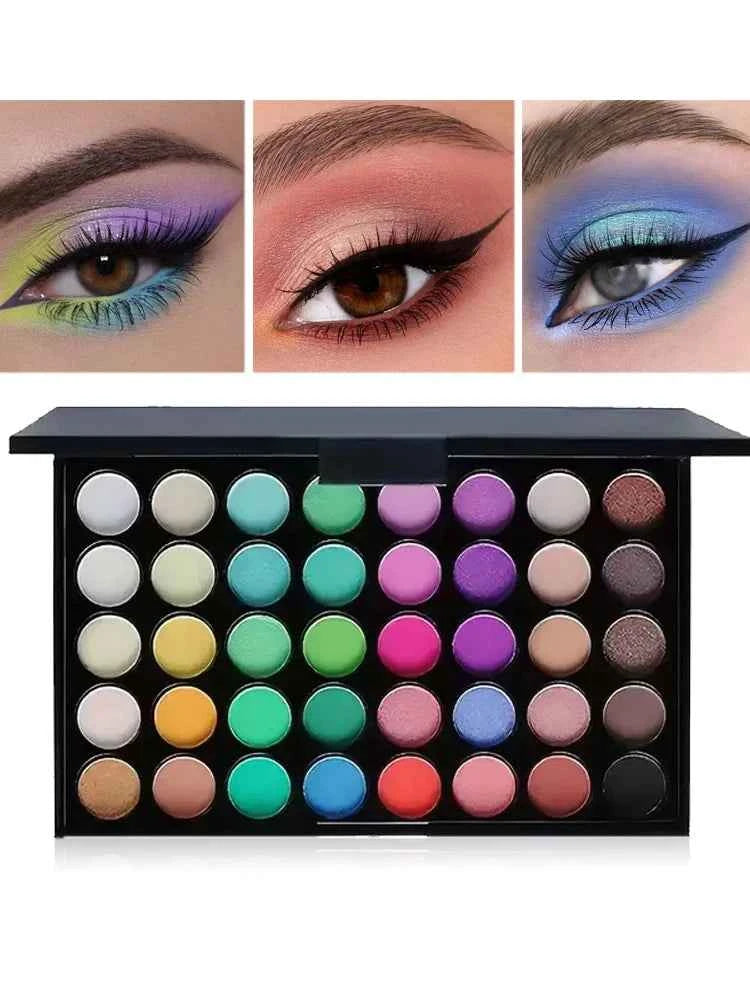Glitter Eyeshadow Palette 40 Colors - Waterproof Long Lasting