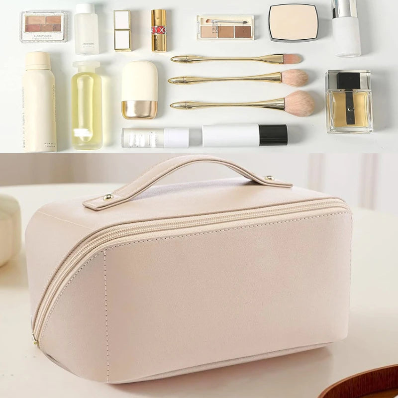 Makeup Organizer Bag for Women - Luxury Toiletry Kit Case and Travel Storage Pouch