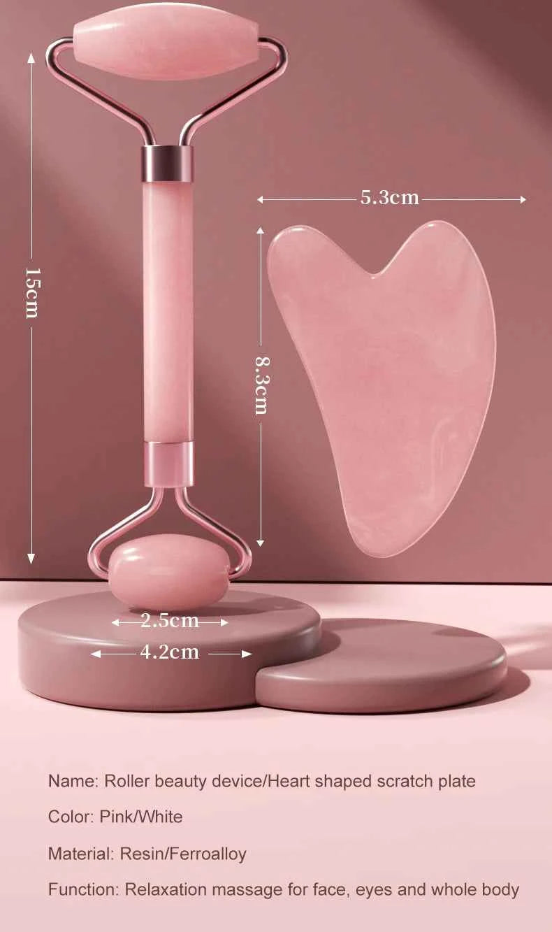Facial Massage Tool - Multi-Purpose Roller and Resin Scraping Board for Beauty Skincare and Health Care