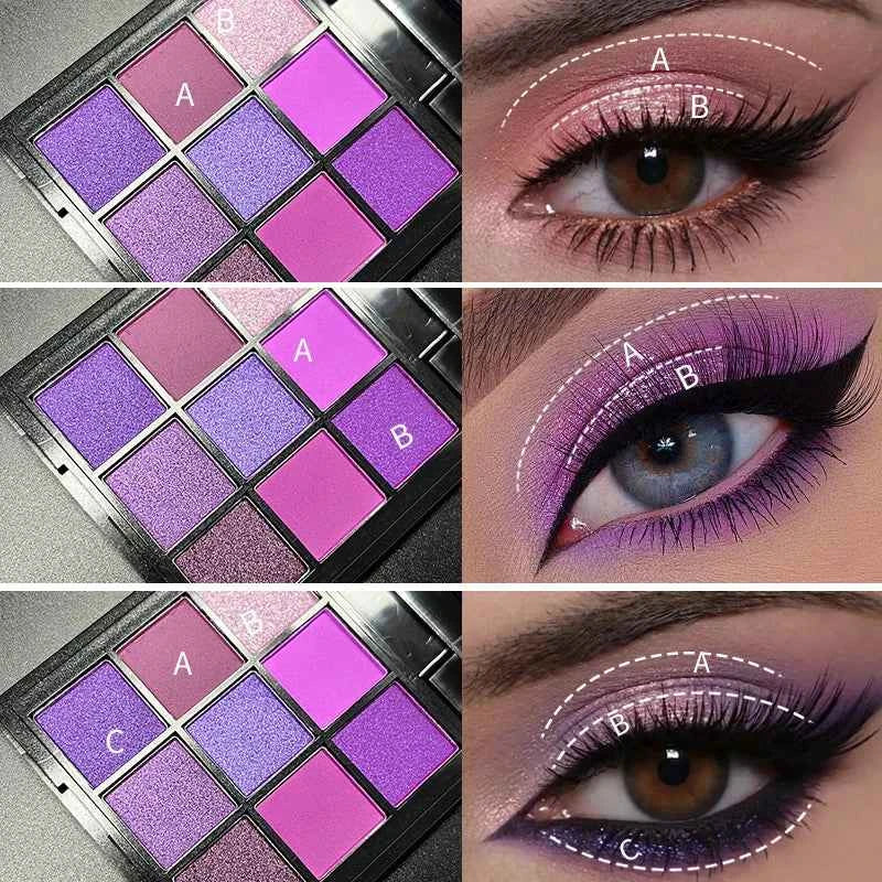 Grid Eyeshadow Palette for Bold Looks and Vibrant Color Payoff