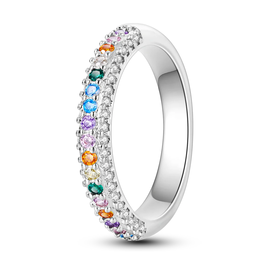 Silver-Plated Daisy Ring - Luxury Stackable Fine Jewelry for Any Occasion