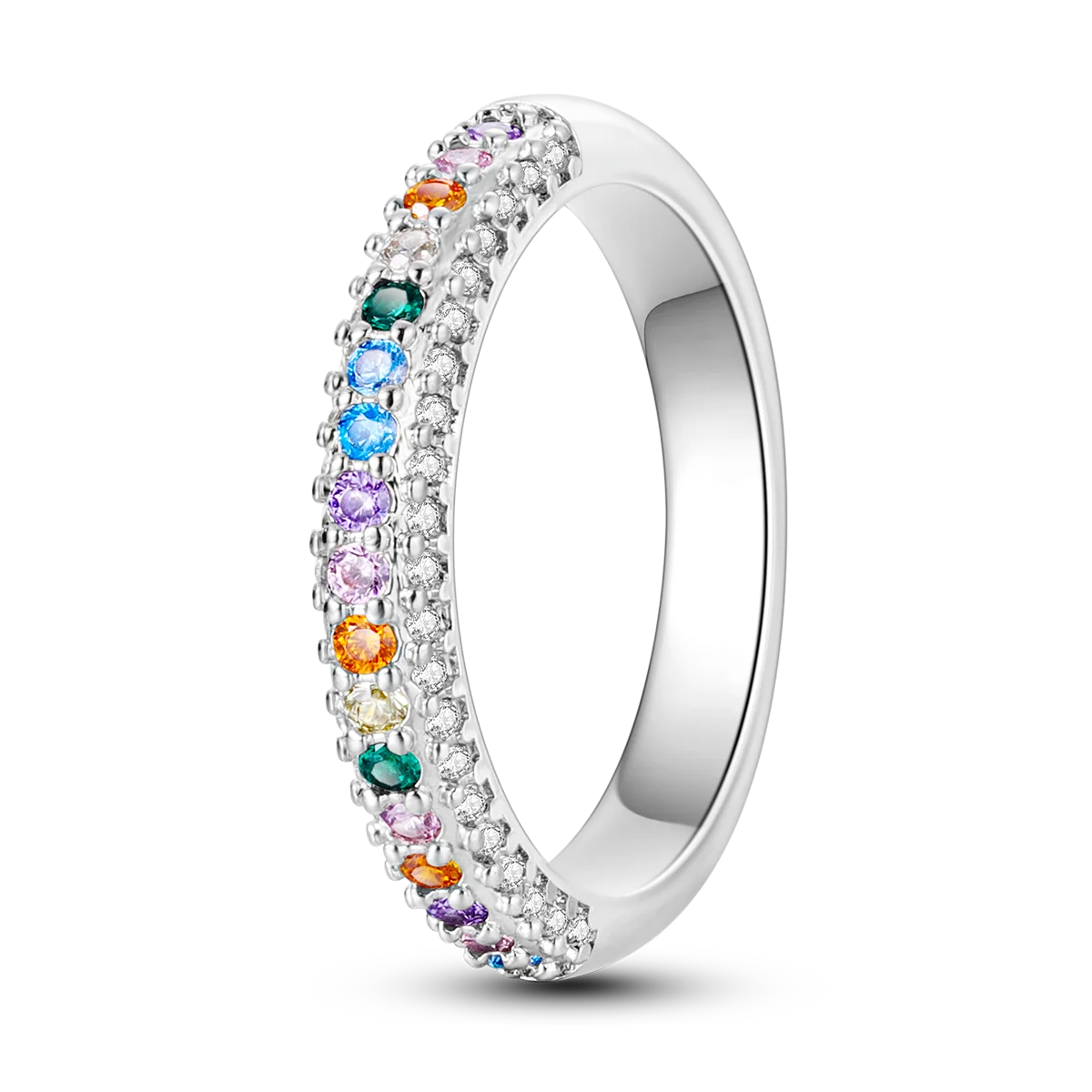 Silver-Plated Daisy Ring - Luxury Stackable Fine Jewelry for Any Occasion