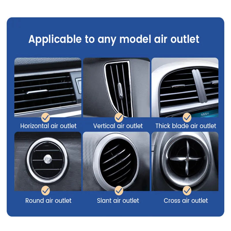 Gravity Car Phone Holder - Universal Air Vent Mount for iPhone 13, 12, Xiaomi, and GPS Stand