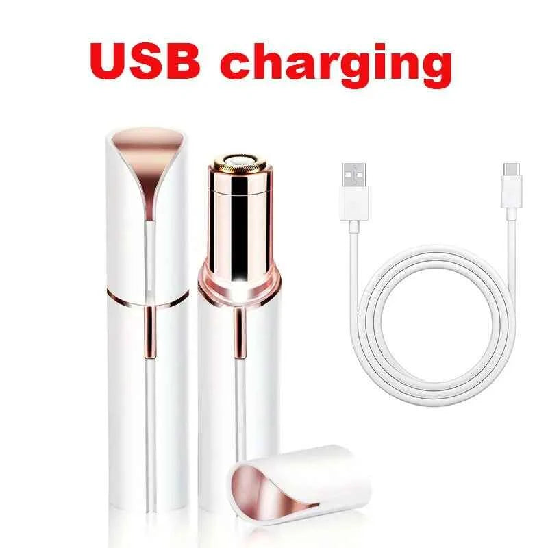 Portable Electric Hair Remover - Lipstick Shaped Painless Facial Hair Removal Shaver Tool for Women