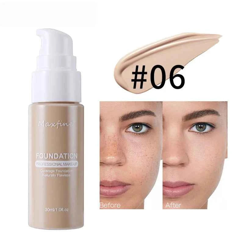 Waterproof and Sweat-Resistant Liquid Foundation Concealer for Flawless Skin