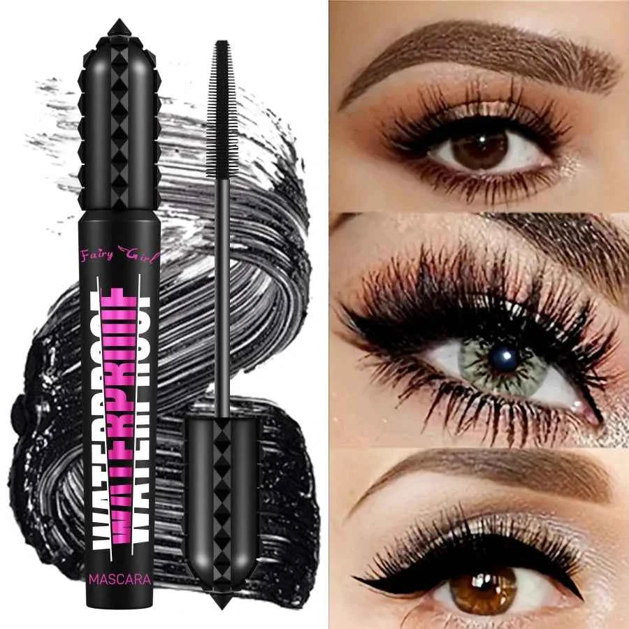 Black Waterproof Mascara for Lengthening Eyelash Extensions with 4D Effect - Korean Cosmetics