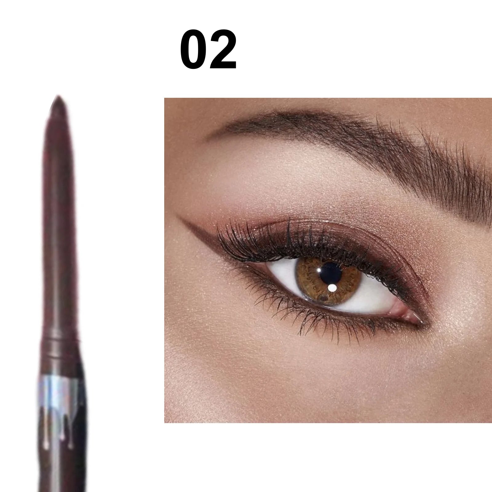 Waterproof Eyeliner Gel Pencil - Ultra-fine Matte Black Brown with Quick Dry Non-Smudge Formula for Easy Wear Makeup