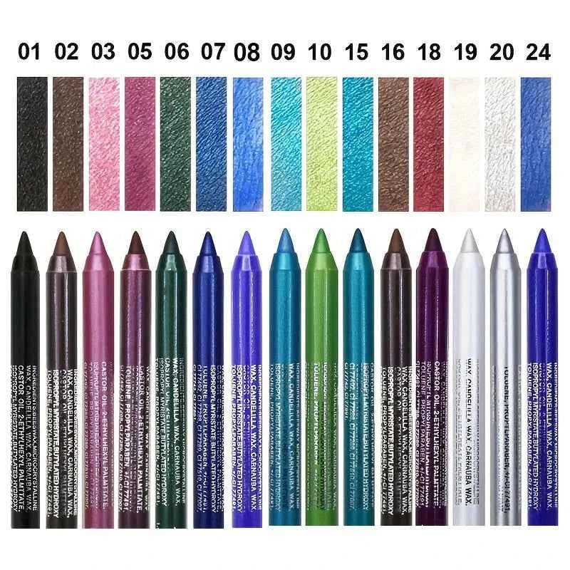 Waterproof Eyeliner Pencil in Black and Multicolor Options for Effortless Eye Makeup