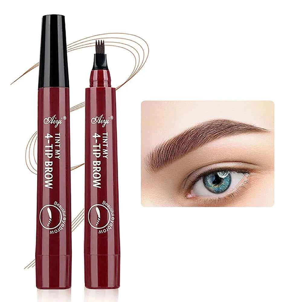 Microblading Eyebrow Pencil - Waterproof 4 Fork Design Available in 5 Colors