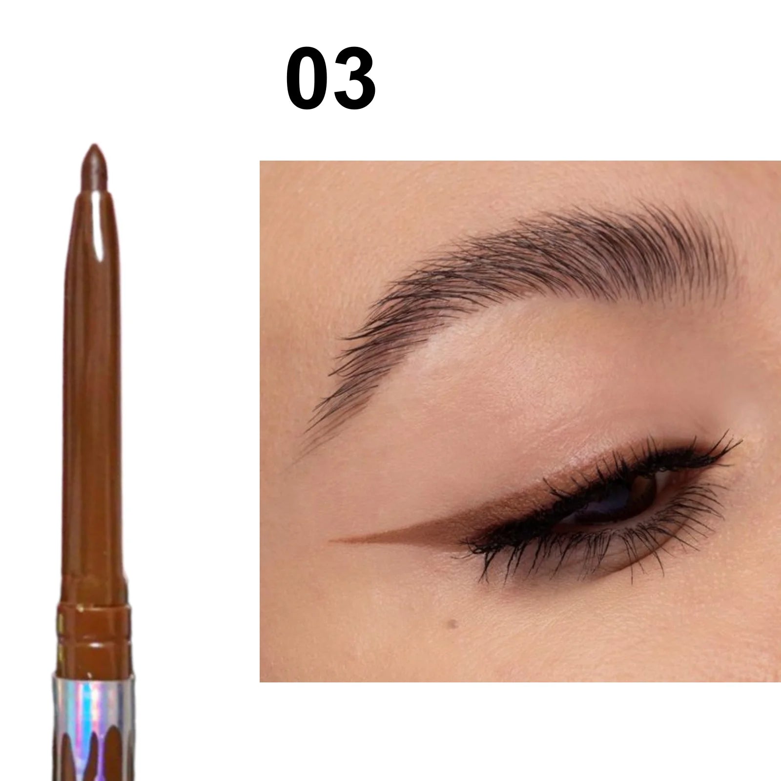 Waterproof Eyeliner Gel Pencil - Ultra-fine Matte Black Brown with Quick Dry Non-Smudge Formula for Easy Wear Makeup