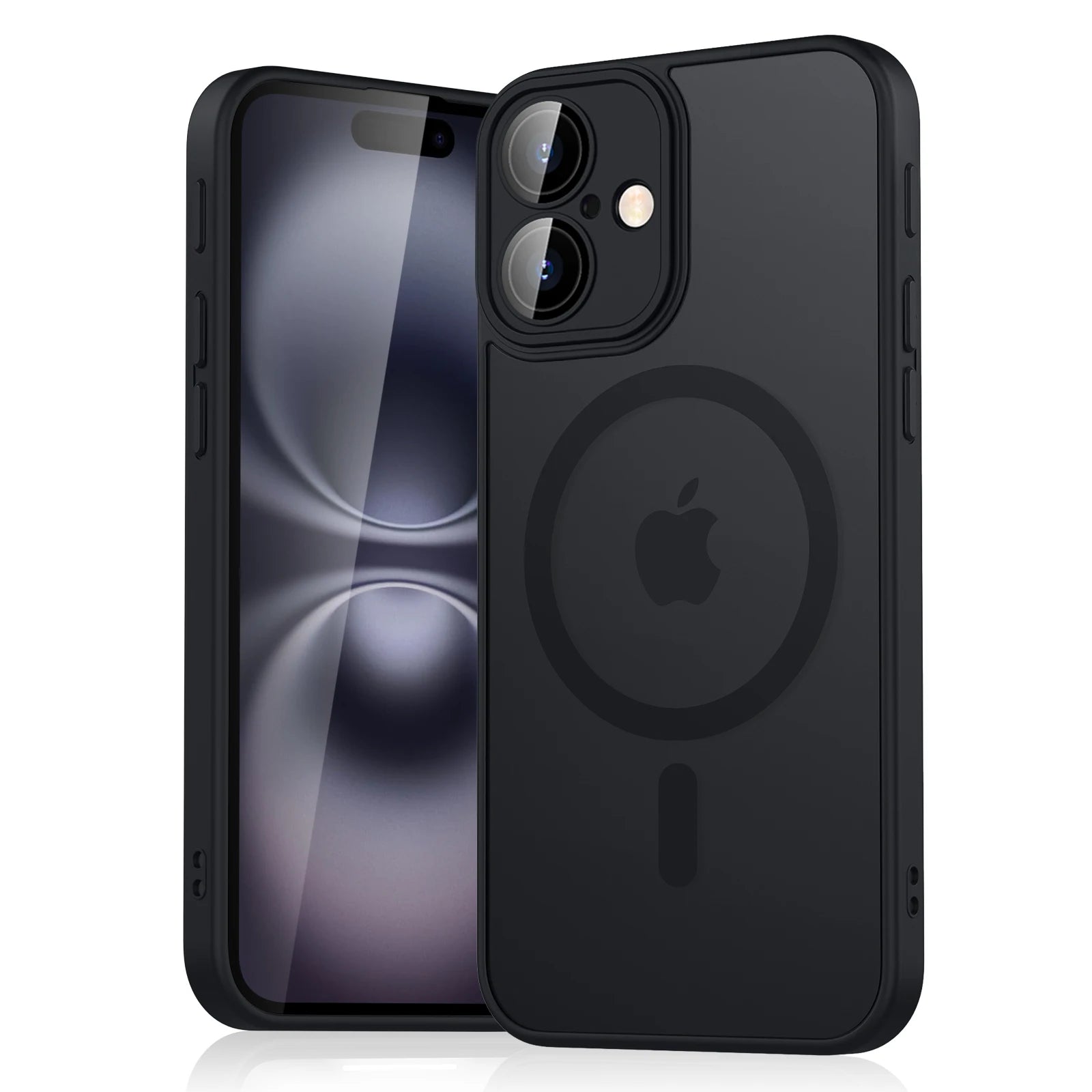 Luxury Magnetic Matte iPhone Case - Shockproof Translucent Armor for iPhone 11 to 16 with Wireless Charging Cover