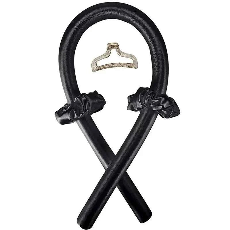 2pcs Heat Free Hair Curler Set - Satin Silk Sleeping Cap and Headwrap for Natural Curly Hair Care