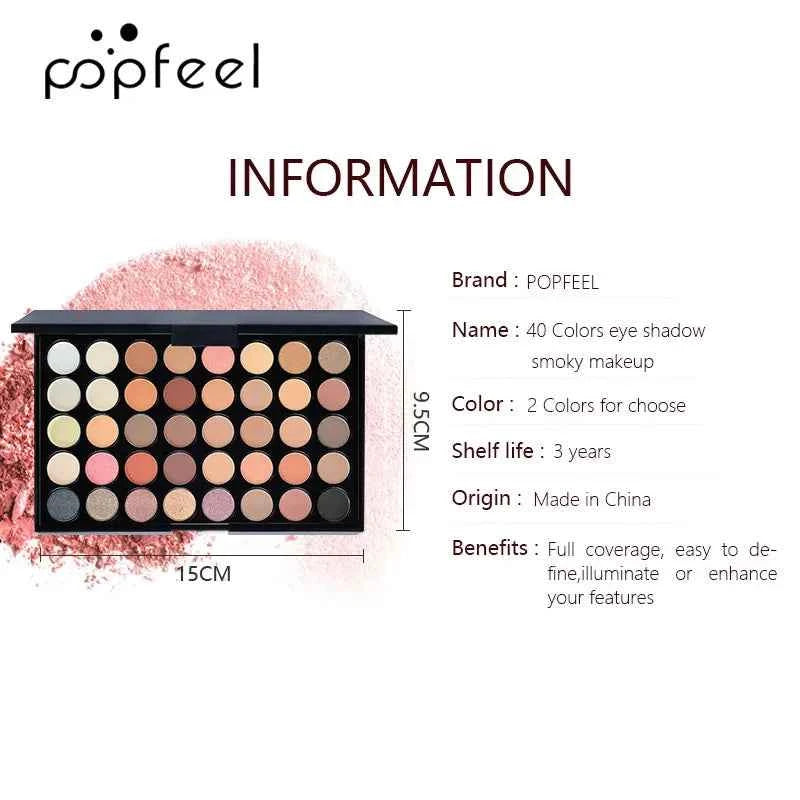 Eyeshadow Palette 40 Colors in Brown and Pink Shades