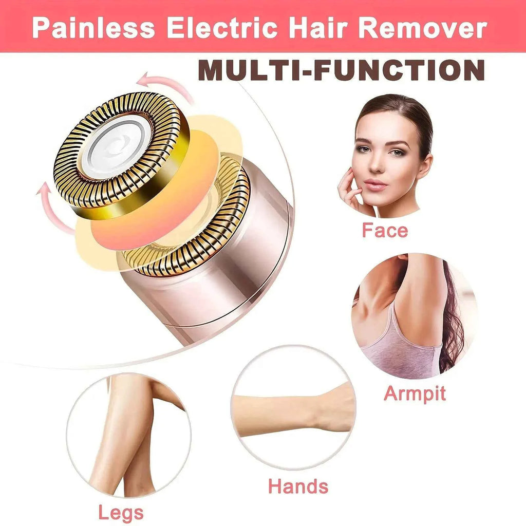 Portable Electric Hair Remover - Lipstick Shaped Painless Facial Hair Removal Shaver Tool for Women