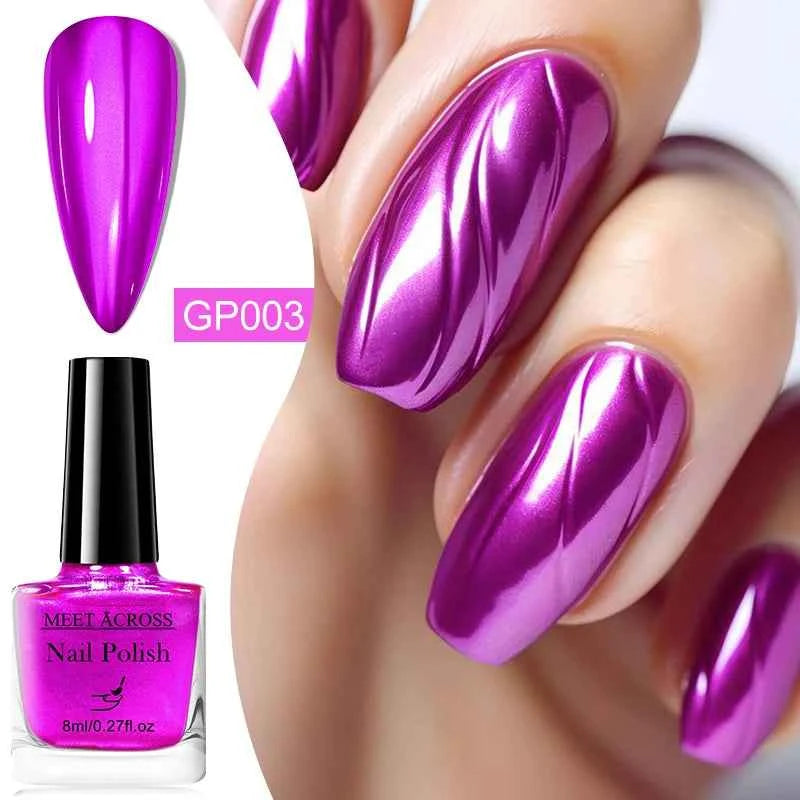 Metallic Nail Polish for Stunning Mirror Effect – 8ml