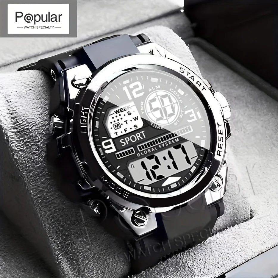 Outdoor Sports Digital Watch for Men and Women - Big Dial LED Alarm Digital Watch 1237 - Allurra Store