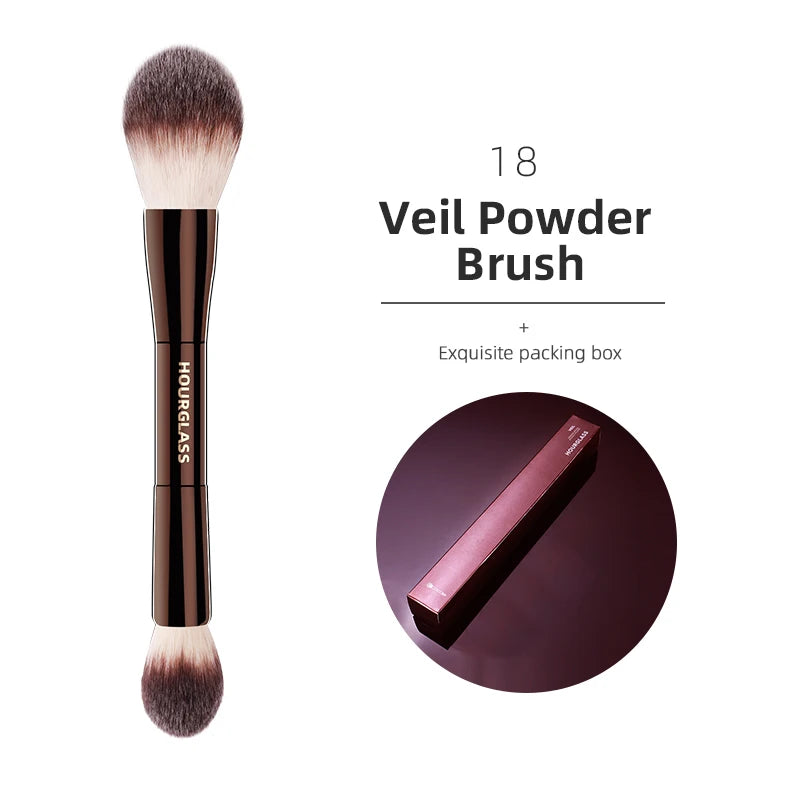 Hourglass Makeup Brushes for Powder, Foundation, Concealer, Blusher, Bronzer, Eye Shadow, Eyebrow, Eyeliner, and Sculpting