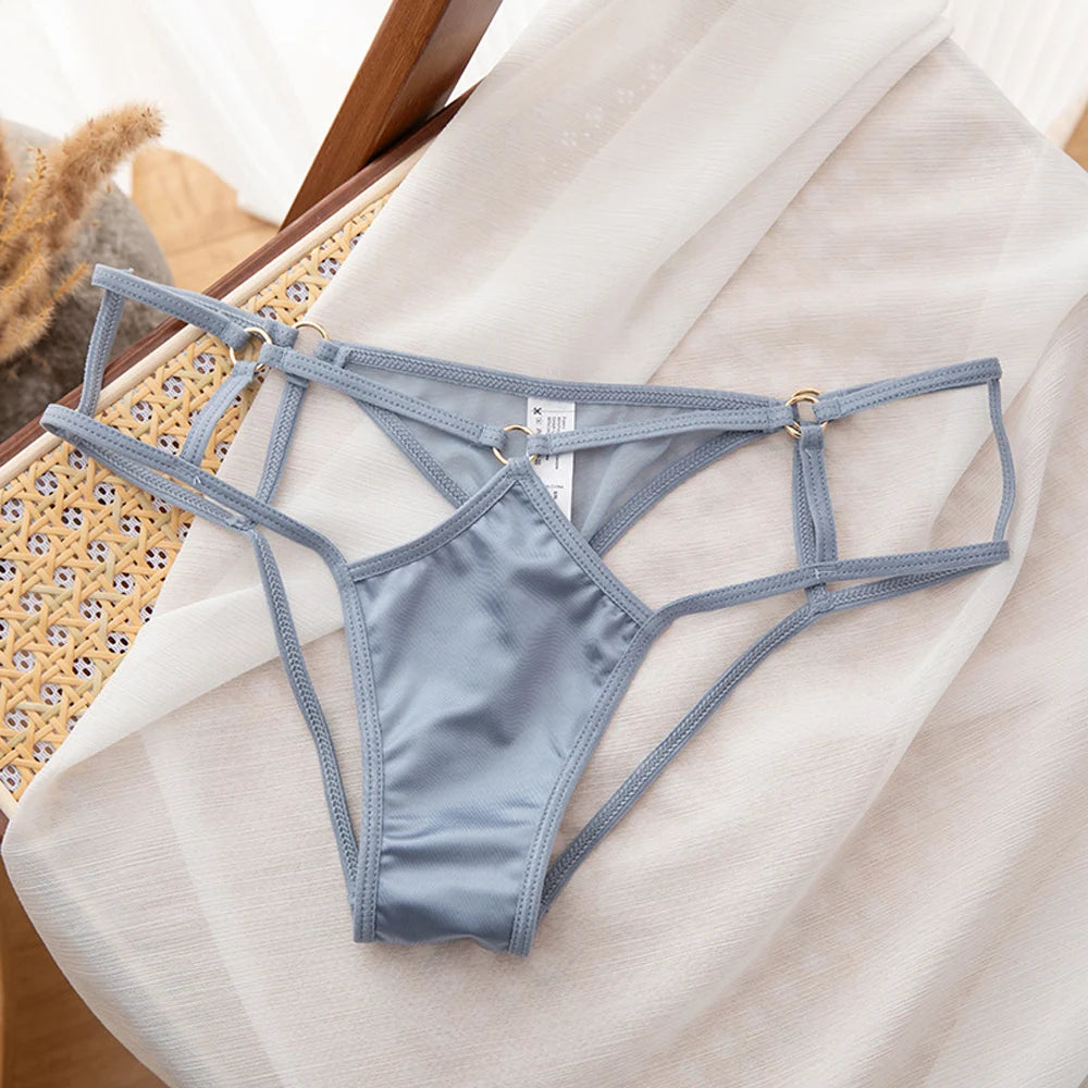 Women's Lace Thong Underwear - Solid Color Hollow Out Design for Super Comfortable and Sexy Fit