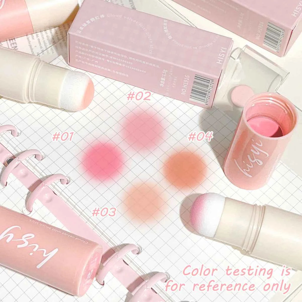 Velvet Mist Blush Stick - Achieve Luscious Lips and Cheeks with Korean Style Makeup