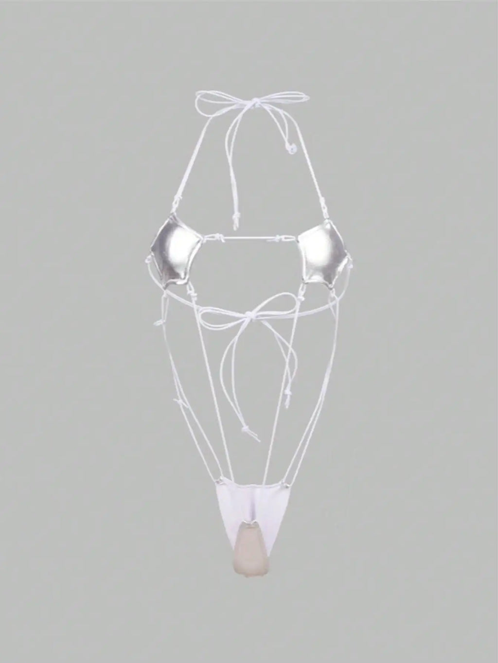 One-Piece Sexy Bodysuit for Women with Plain and Lace-Up Belt