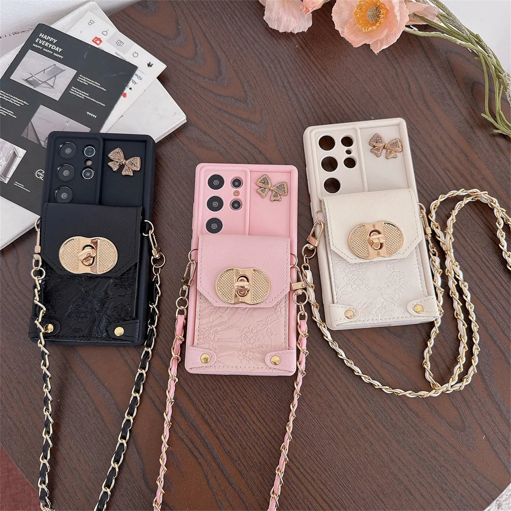 Crossbody Wallet Case for Samsung Galaxy S24 S21 FE S25 Ultra S23 S22 Plus A06 A16 A56 A36 A54 A55 A35 A25 A15