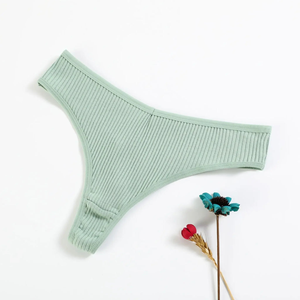 10Pcs Women's Cotton Thong Underwear Set - Soft, Comfortable, and Fashionable Sports Pants - Allurra Store