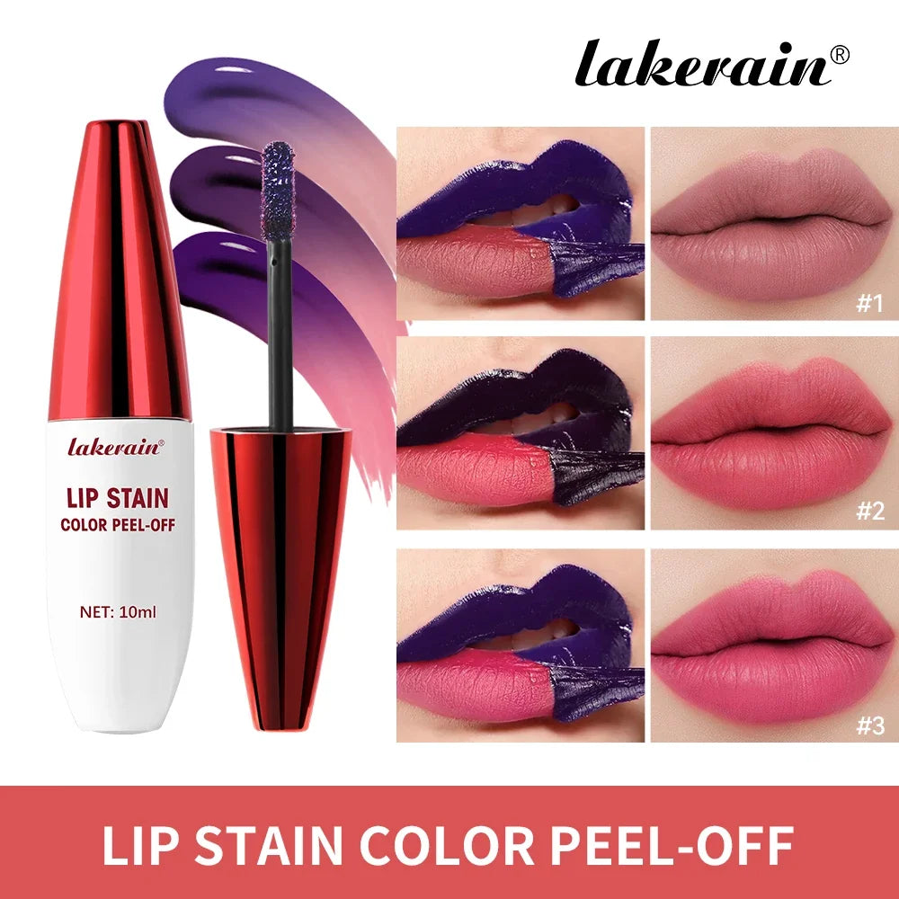 Peel Off Rose Pink Lip Gloss - Matte Contour Tattoo Lip Stain Waterproof & Transfer Resistant Natural Tint - Allurra Store