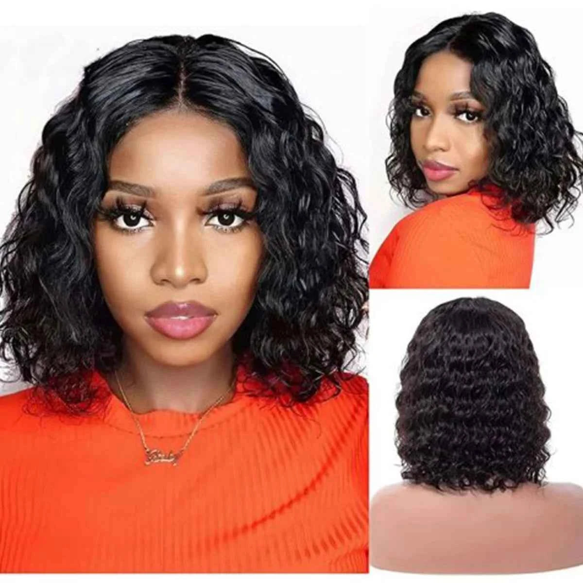 Deep Wave Lace Frontal Bob Wig