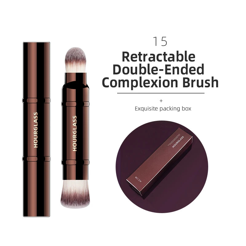 Hourglass Makeup Brushes for Powder, Foundation, Concealer, Blusher, Bronzer, Eye Shadow, Eyebrow, Eyeliner, and Sculpting