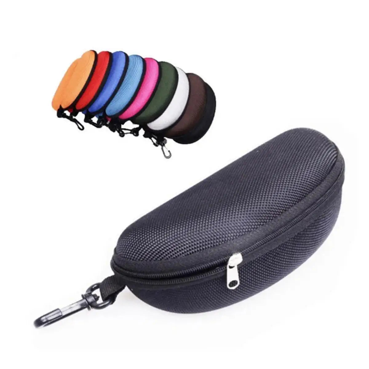 Portable Sunglasses Case Protector - Hard EVA Zippered Eyeglasses Case in Oxford Cloth