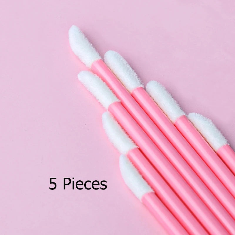 5/50/100 Pcs Disposable Lip Brushes for Cosmetic Lipstick and Lip Gloss Application