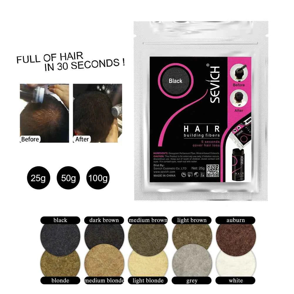 Hair Building Fiber 100g for Effective Hair Loss Concealment and Instant Volume
