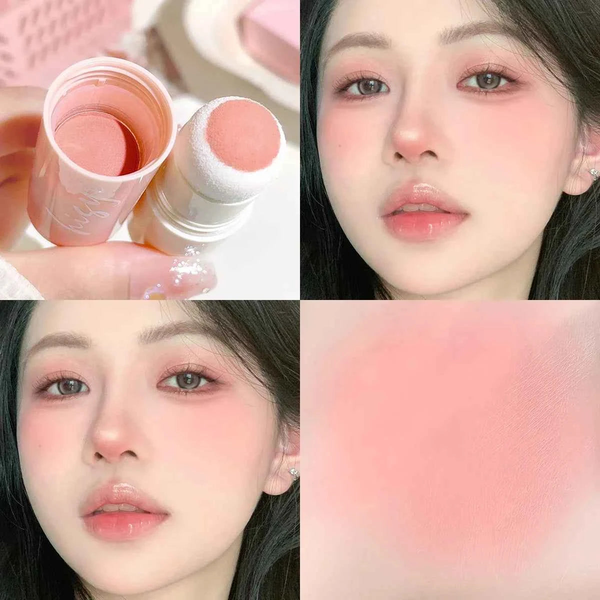 Velvet Mist Blush Stick - Achieve Luscious Lips and Cheeks with Korean Style Makeup